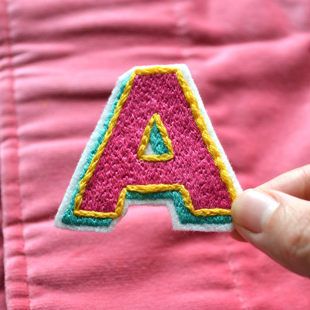 Initial Letter Patch Embroidery Kit By Modern Floss ...