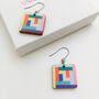 Space Wooden Drop Earrings, thumbnail 2 of 8