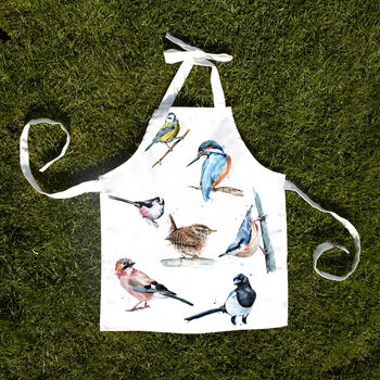 Inky Wild Birds Canvas Child's Apron, 7 of 7