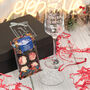Merry Christmas Champagne Flute With Chocolate And Decoration Gift Set, thumbnail 2 of 7
