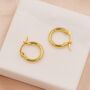 Sterling Silver Pair Of Minimalist Huggie Hoop Earrings, thumbnail 1 of 9