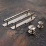 Solid Brass Nickel Hammered Cabinet Pull Handles, thumbnail 1 of 12