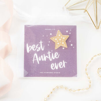 Best Auntie Ever Enamel Pin, 2 of 5