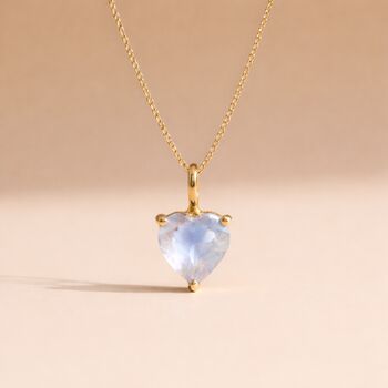 Moonstone June Birthstone Gold Plated Necklace, 2 of 4
