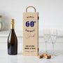 60th Birthday Hinged Wooden Bottle Gift Box, thumbnail 1 of 3