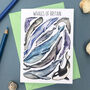 Whales Of Britain Art Blank Greeting Card, thumbnail 2 of 9