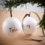 Twin Personalised Christmas Baubles, thumbnail 5 of 8