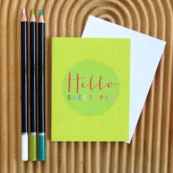 Mini Hello Sweet Pea Card, 5 of 5