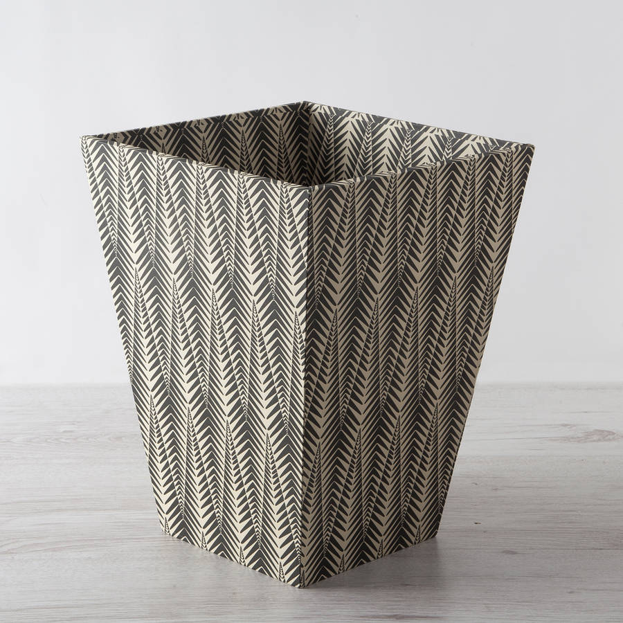 decorative wastepaper bin and clear liner by harris & jones ...