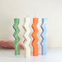 Colourful Zigzag Dinner Candles Wavy Candle, thumbnail 2 of 6