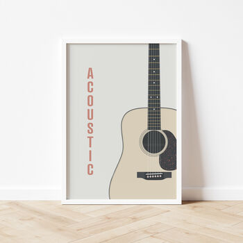 Acoustic Guitar Print | Guitarist Music Poster, 5 of 6