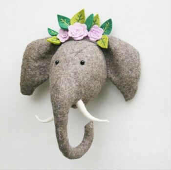 Decorative Felt Animal Heads For Childrens Bedrooms, 9 of 12