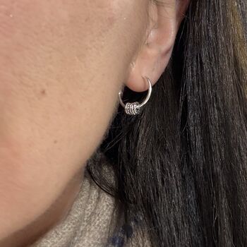 60th Birthday Infinity Ring Hoop Earrings, 8 of 8