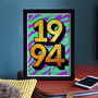 Personalised 30th Birthday 1994 Golden Year Print, thumbnail 4 of 6