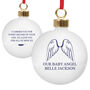 Personalised Angel Wings Memorial Christmas Bauble, thumbnail 6 of 6