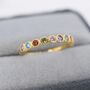Multicolour Cz Infinity Ring In Sterling Silver, thumbnail 5 of 12