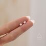 Sterling Silver Tiny Little Textured Star Stud Earrings, thumbnail 6 of 12