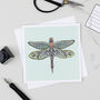'Dragonfly Blue' Greeting Card, thumbnail 2 of 2