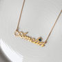 Personalised Name Necklace With Birthstone, thumbnail 3 of 12