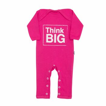 Baby Sleepsuit, Think Big, Cotton Babygrow, Baby Gift, 2 of 2