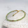 Skinny Peridot Bracelet Gold Or Silver, thumbnail 10 of 12