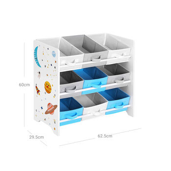 Toy Fabrics Boxes Storage Shelf Unit With Handles, 7 of 7