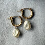 Keshi Pearl Hoop Earrings, thumbnail 1 of 7