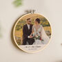 Custom Photo And Caption Linen 4th Anniversary Hoop, thumbnail 1 of 2