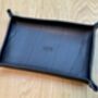 Personalised Rectangle Black Leather Accessories Tray, thumbnail 6 of 11