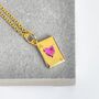 Ace Of Hearts Necklace In Gold Plate, thumbnail 4 of 5