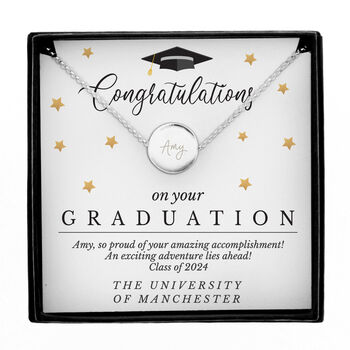 Graduation Silver Tone Necklace And Sentiment Box, 4 of 5