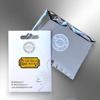 I Just Really Love Musicals Enamel Pin Badge, Gift For Theatre Goers And Musical Lovers, 5 of 8