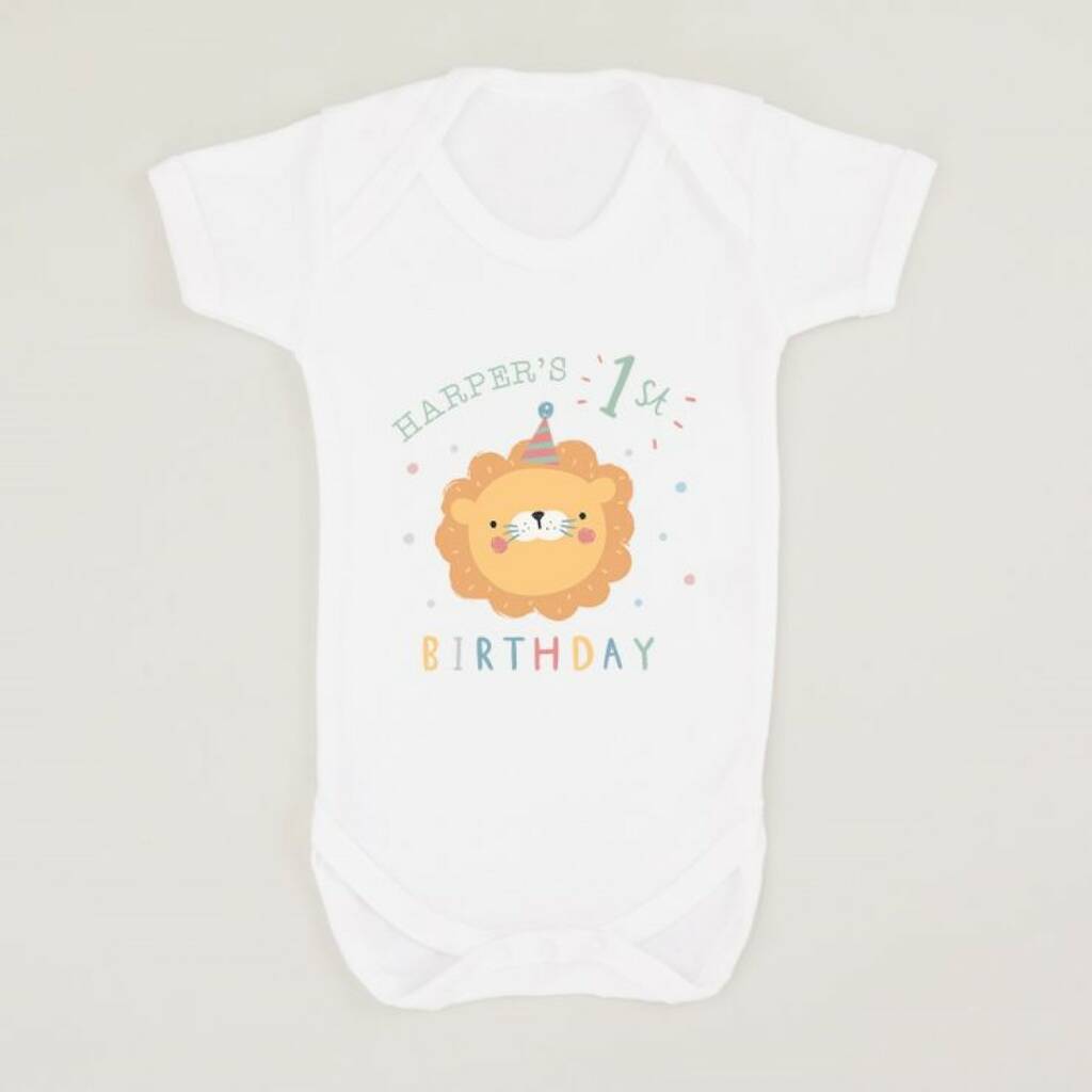 Personalised White '1st Birthday' Bodysuit By My 1st Years