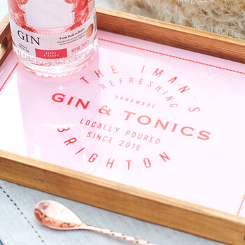Personalised Wooden Vintage Inspired Drinks Tray, 2 of 5