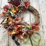 Dahlia, Heather And Blackberry Mini Autumn Wreath, thumbnail 7 of 10