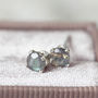Grey Labradorite Stud Earrings In Silver Or Gold, thumbnail 8 of 12