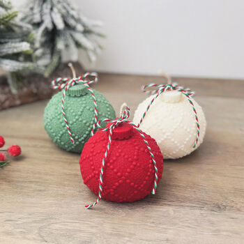 Bead Christmas Bauble Candle Festive Bauble Decoration, 6 of 10