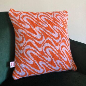 Swirly Knitted Cushion, 9 of 12