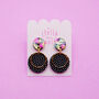 Abstract, Black And White Polka Dot Earrings, thumbnail 9 of 9