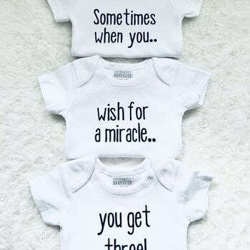 Triplet Baby Gifts | Triplet Baby Announcement Vests, 5 of 5