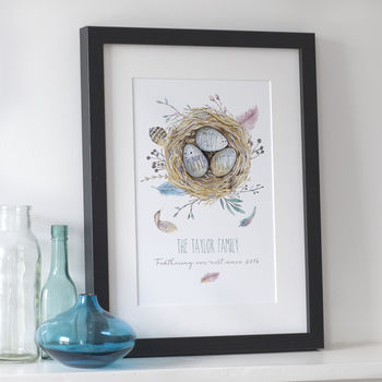 Personalised Family Nest Print With Names, 6 of 10
