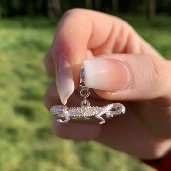 Bearded Dragon Charm Sterling Silver, 3 of 7