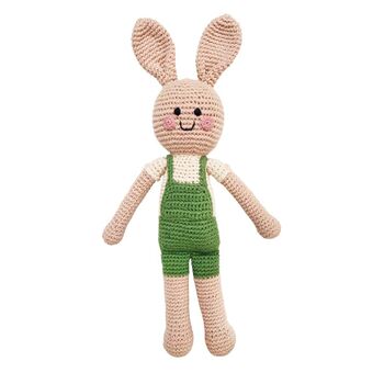 Handmade Bunny Boy Fair Trade Toy, 3 of 5