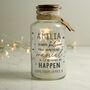 Personalised Magical Things Happen LED Light Glass Jar, thumbnail 1 of 3
