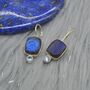 Labradorite Blue Topaz Earrings: Sterling Silver Drop, thumbnail 1 of 8
