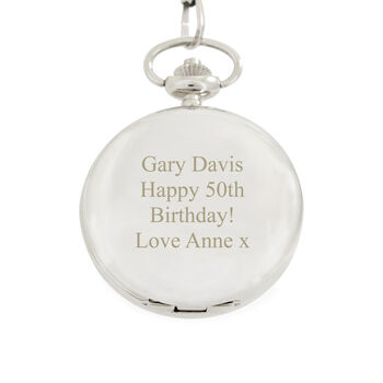 Gifts For Him Personalised Pocket Watch For Men, 2 of 7