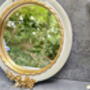20cm Cream And Gold Decorative Wall Mirror – Floral Motif, thumbnail 3 of 12