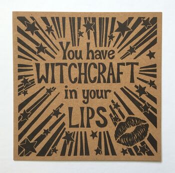 Shakespeare Quote Card. Witchcraft In Your Lips, 3 of 3