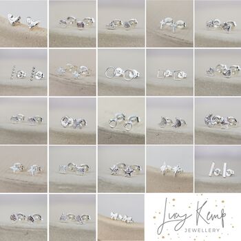 Sterling Silver Mismatch Mini Studs, 9 of 10