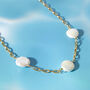 Sunkissed Pearl And Chain Necklace, thumbnail 3 of 5